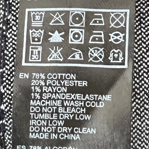 Forever 21 Women's Striped Pants Plus Size 14 Skinny Mid Rise Stretch Grey/Navy - Picture 7 of 11